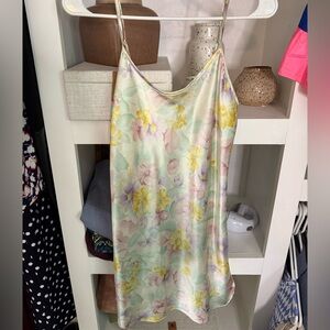 Secret Treasures Floral Nightgown - Pastel Yellow and Lavender